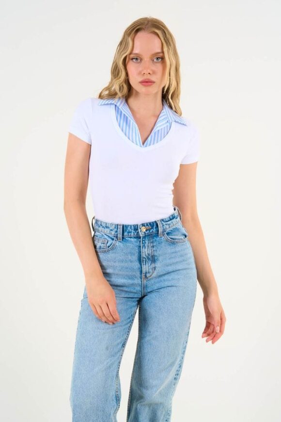 Smart Layered Collar Tee